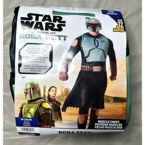 Star Wars Book of Boba Fett Cosplay halloween Costume Adult Men Size 32-34 NEW